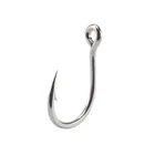 Крупная приманка для кальмара Mustad 10881 из нержавеющей стали с высоким содержанием углерода, приманка для рыбной ловли, медленно быстрая доставка, для морской воды, крючки для джиггинга с одной рыбой