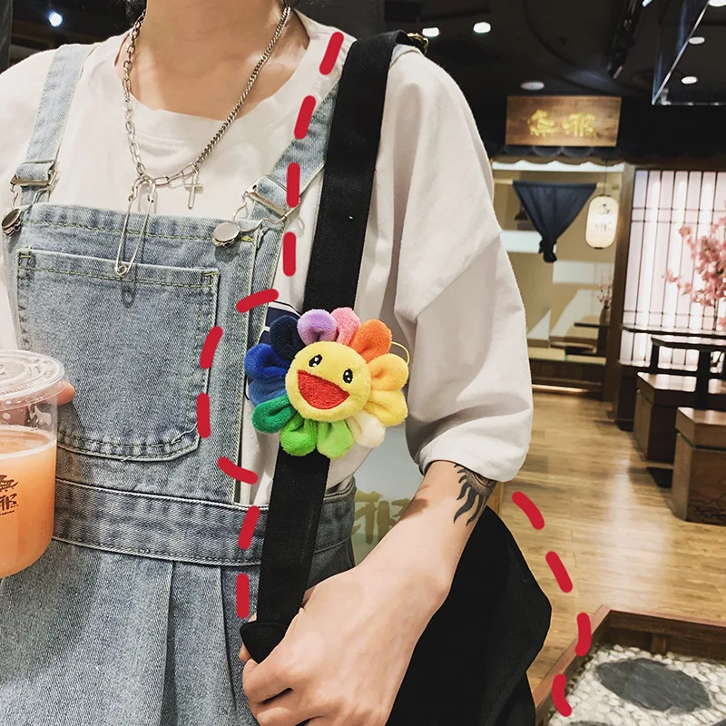 Сумка через плечо в стиле преппи для девочек сумки мессенджеры с подсолнухами