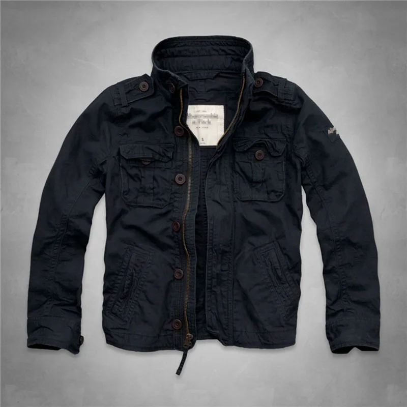 Джинсовая камуфляжная куртка в стиле милитари для мужчин армейская с воротником