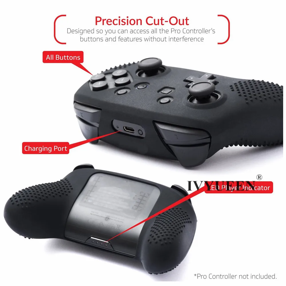 IVYUEEN шипованные анти скольжения силиконовый чехол для Nintendo Switch NS Pro контроллер