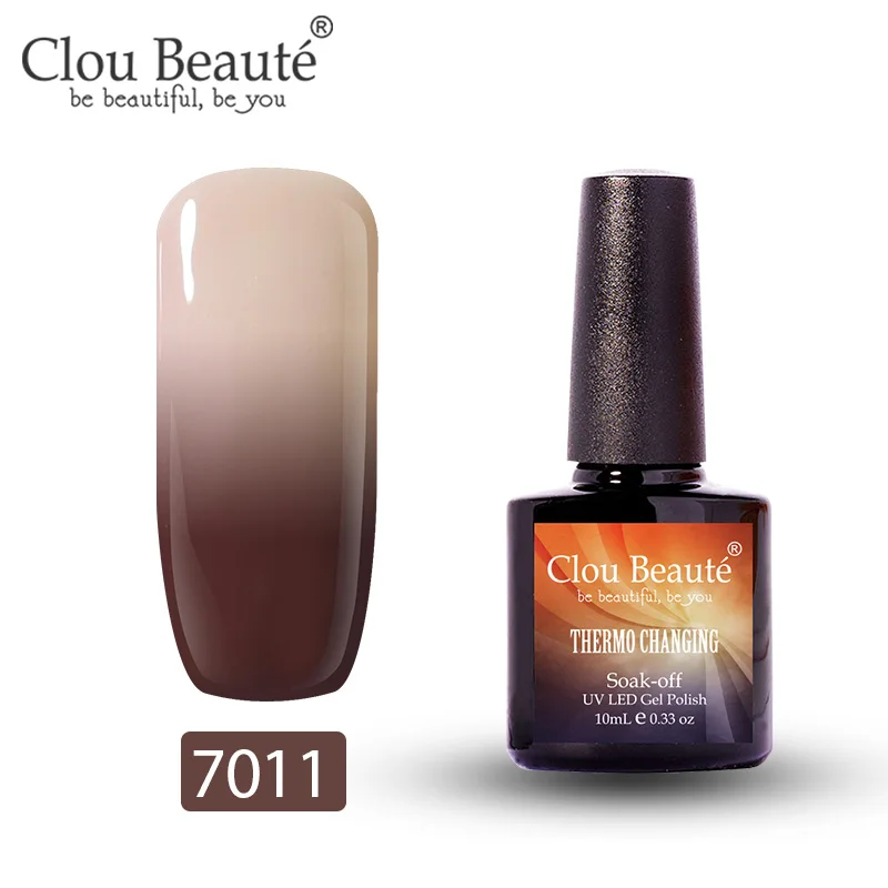 7011 Clou Beaute гель-лак, меняющий цвет в зависимости от температуры, гибридный УФ-лак для ногтей, стойкий, растворимый гель, 10 мл - Цвет: 7011