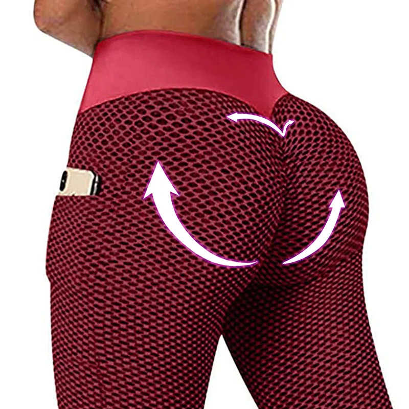 

SIFT Grid Tights Yoga Pants Women Seamless High Waist Leggings Breathable Gym Fitness Push Up Clothing Girl Yoga Pant