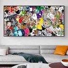 Постеры и принты с коллажем персонажей из мультфильма Disney, художественное поп-изображение граффити на холсте, Мультяшные настенные картины для детской комнаты и дома