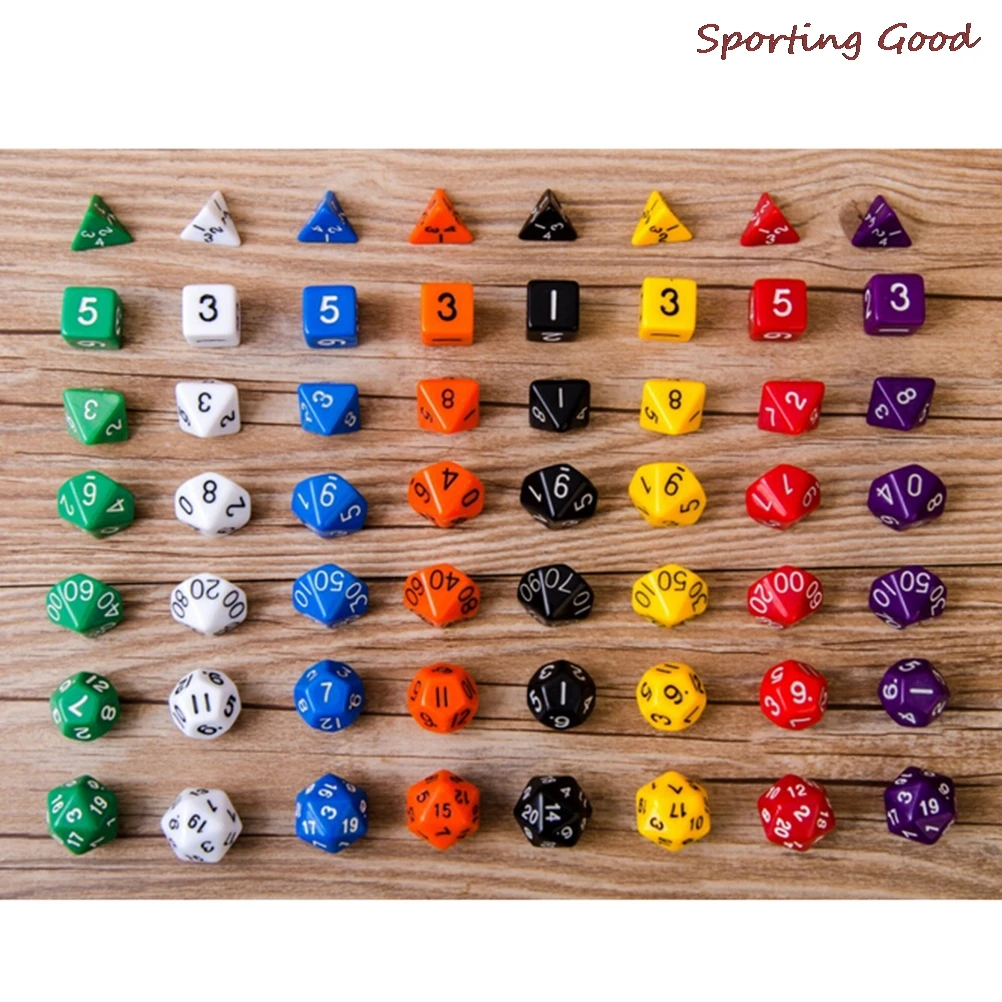7 шт. D10 многосторонний камень игральные кости для ролевых игр Подземелья и
