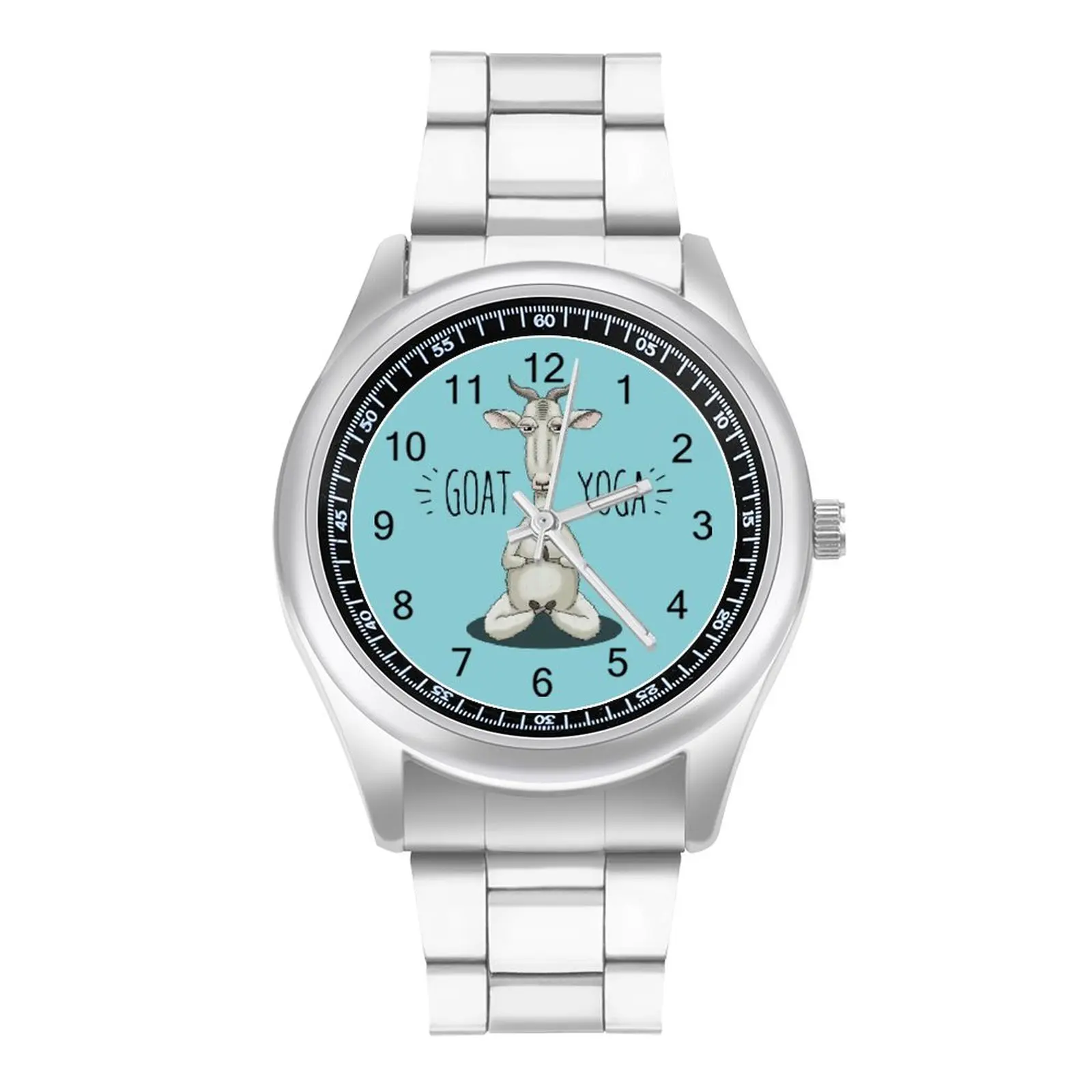 

Goat Quartz Watch New Modern Wrist Watch Stainless Boy Travel Photo Wristwatch