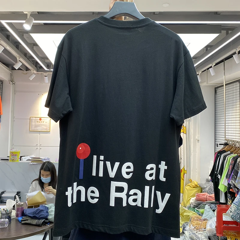 2021 CPFM XYZ футболка для мужчин и женщин Радужный круг i love at the rally Tee CACTUS PLANT блошиный