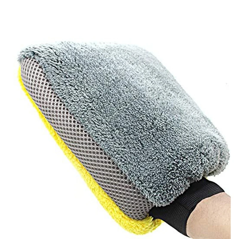 2Pcs Car Wash Mitt Glove Microfiber Anti-Scratch Double Sided Cleaning Gloves Sets Soft Versatile Cloths | Автомобили и мотоциклы