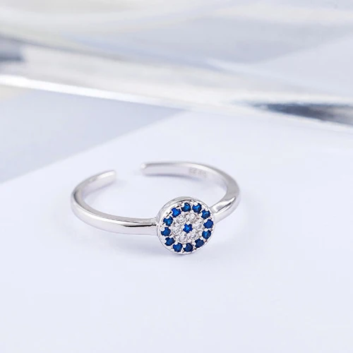 Turkish Blue Evil Eye Rings For Women Lucky Charm CZ Finger Gold Men engagement Wedding Jewelry | Украшения и аксессуары