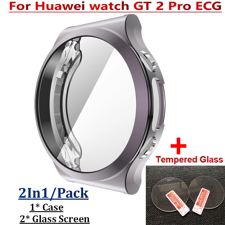 Защитный чехол для браслета из ТПУ Huawei watch GT2 Pro ЭКГ 3D экран закаленного стекла GT 2