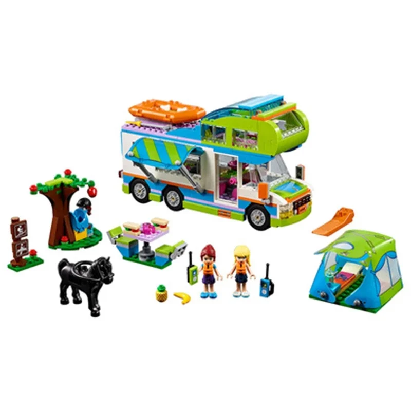 

493pcs 10858 Good Friend Series Mia Camping Car 41339 Assembled Puzzle Building Blocks Girl Toy Gifts