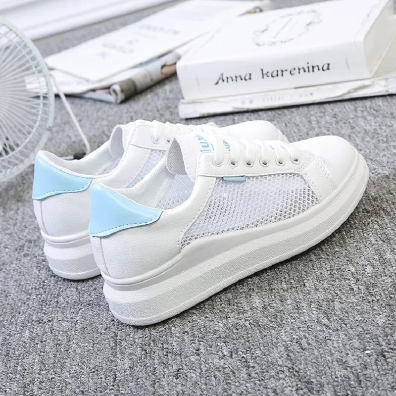 Новые туфли на плоской подошве для девочек сезон весна осень сетчатая обувь с