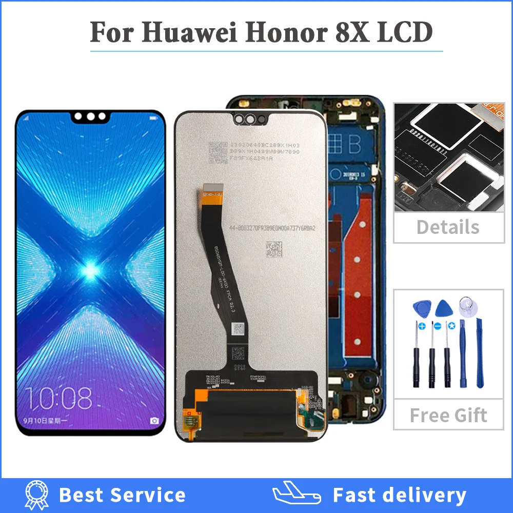 ЖК дисплей с дигитайзером сенсорного экрана для Honor 8X L23 L42 LX1 AL00 Huawei экран