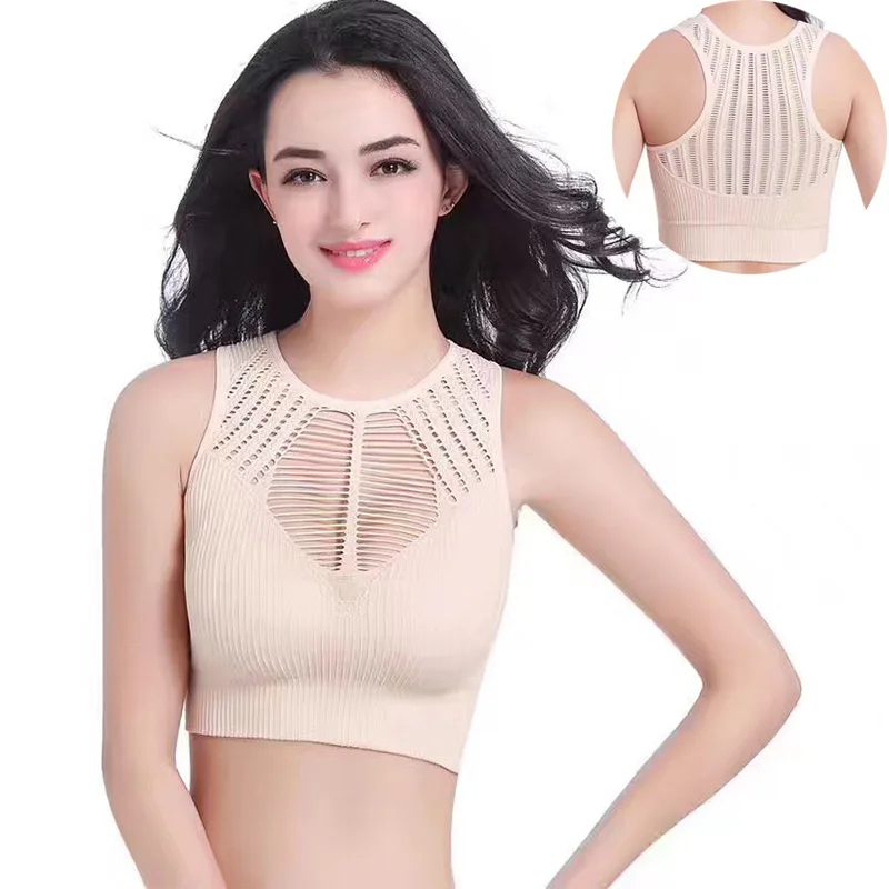 2019 новый двухсторонний полый сексуальный спортивный бюстгальтер короткий топ
