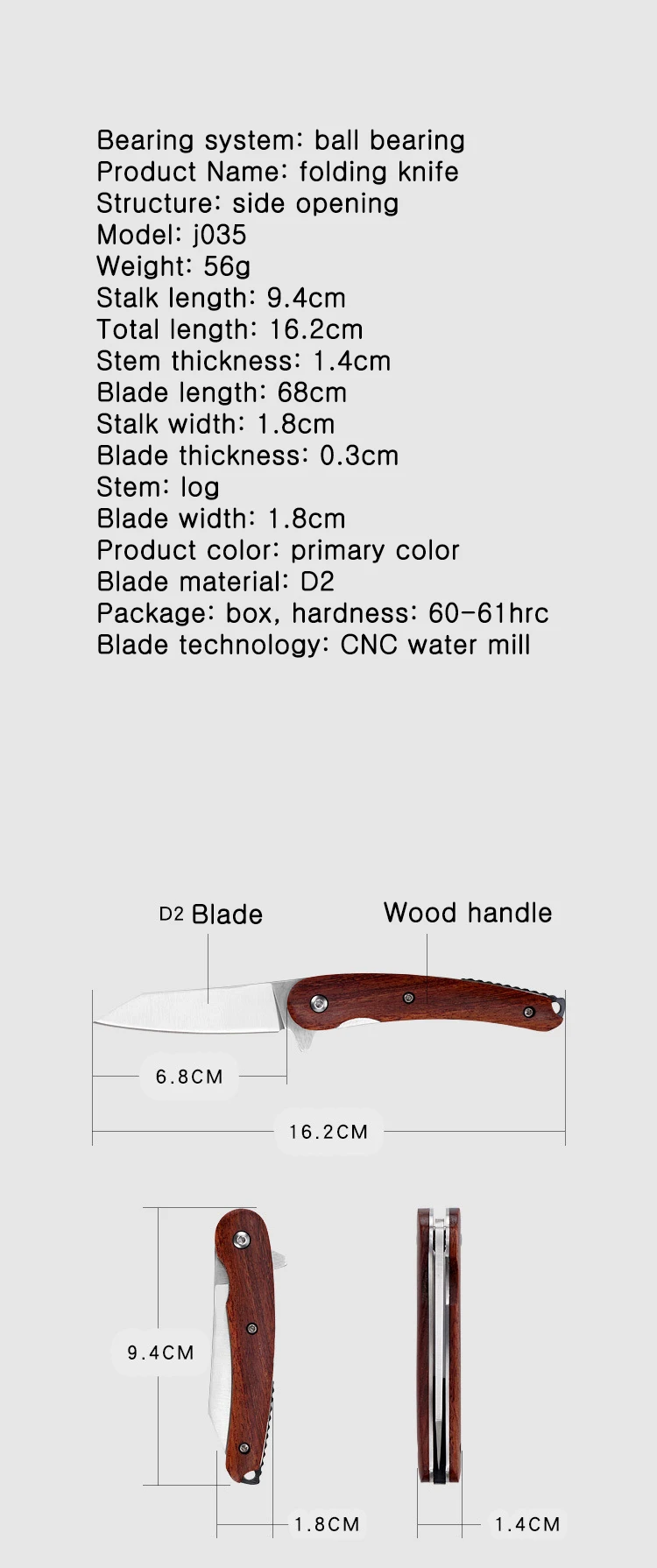 

Wood Handle D2 Blade Folding Knife Tactical Survival Knives Hunting Camping Blade Edc Multi High Hardness Military Knife Pocket