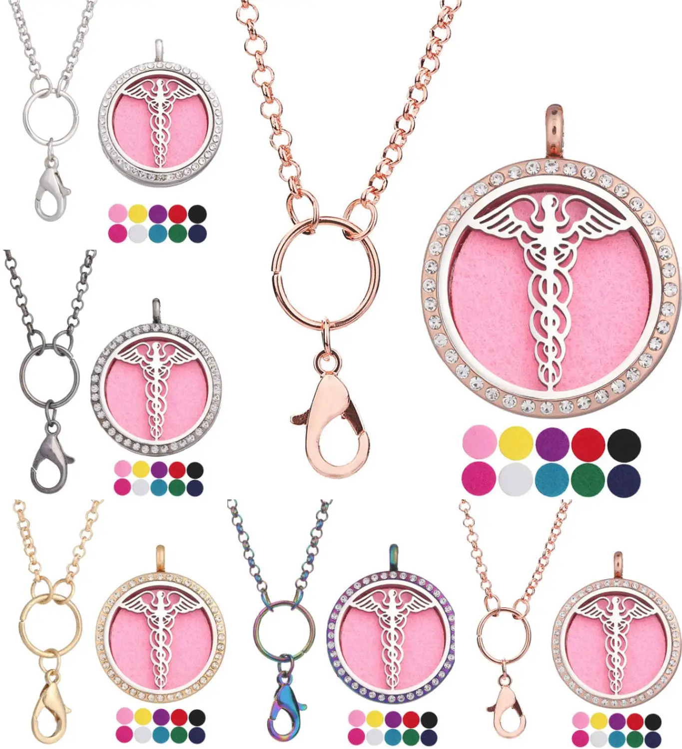 Медицинский символ змея Φ ожерелья Кобра диффузор для ароматерапии медсестра