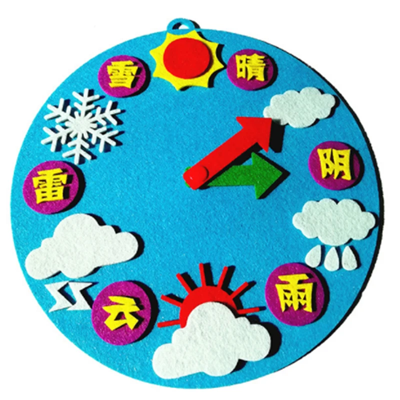 

Toys For Children Crafts Kids DIY Movable 3D Sticker Cartoon Clock Kindergarten Learning Education Toys Montessori Teaching Aids