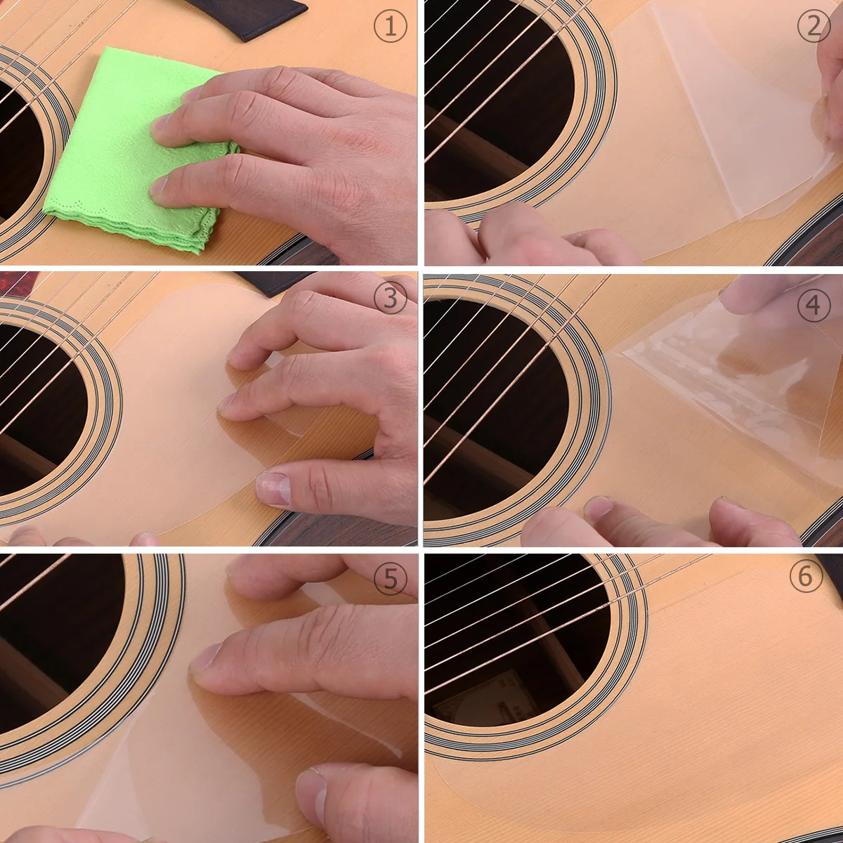 Защита гитары от царапин Персонализированные Прозрачные Стикеры фолк