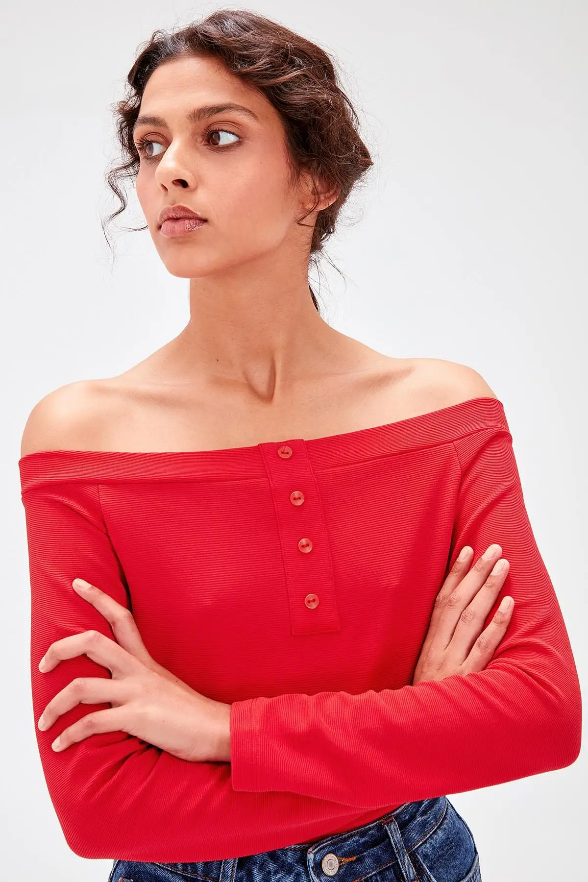Красная Трикотажная блузка TWOAW20BZ0256 | Женская одежда