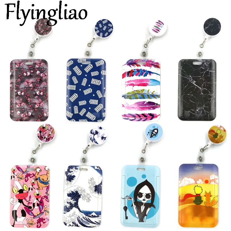 

Cartoon Retractable Badge Reel Lanyard Nurse ID Business Credit Card Work Card Badge Holder Office Student Clips Card