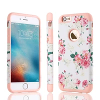 hard slim four corners case for iphone x xr xs max 7 plus 8 6s 6 5 5s se girls silicone shockproof 2 in 1 flower floral cover
