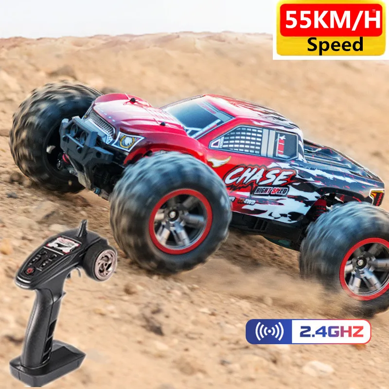 

55KM/H 38CM Big Size 2.4G 4WD RC Car Independent Shock absorber Anti-Shock RC Truck Alloy Metal Vehical Boy Adults kid Toy Gifts