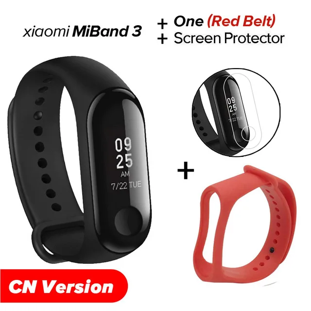 CN Red N Film Xiao mi Band 3 mi band 3 фитнес-трекер пульсометр 0,78 ''OLED дисплей Bluetooth 4,2 для Android IOS - Цвет: CN Red N Film