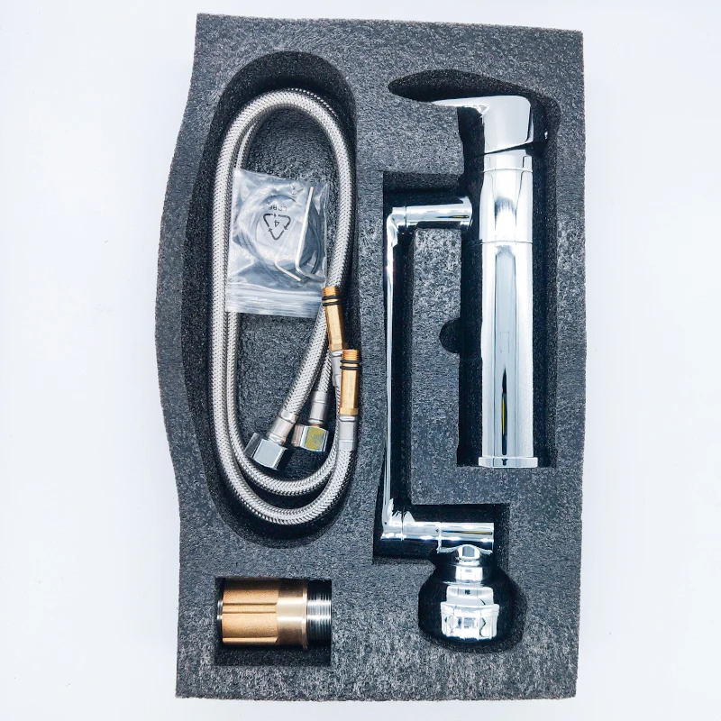 Медный кран для ванной комнаты с поворотным рычагом на 360 градусов вращающийся