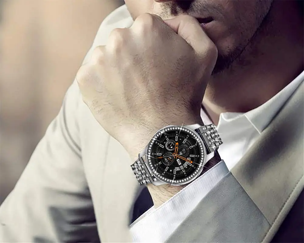 Блестящая рамка для Galaxy Watch 46 мм/42 мм Чехол samsung gear S3 Frontier/классическая спортивная клеющаяся крышка ремешок аксессуары 46/42 3