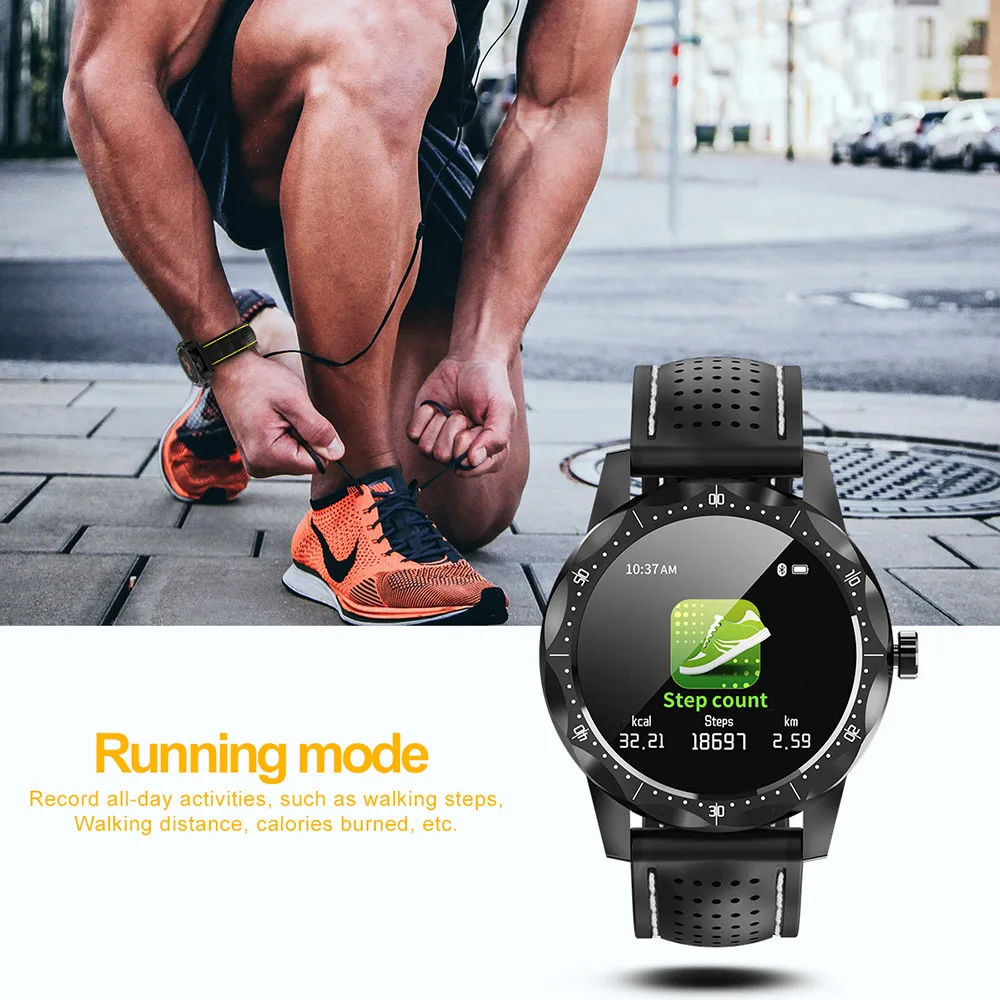 Смарт часы SKY 1 для мужчин IP68 Водонепроницаемый трекер фитнес активности Smartwatch с