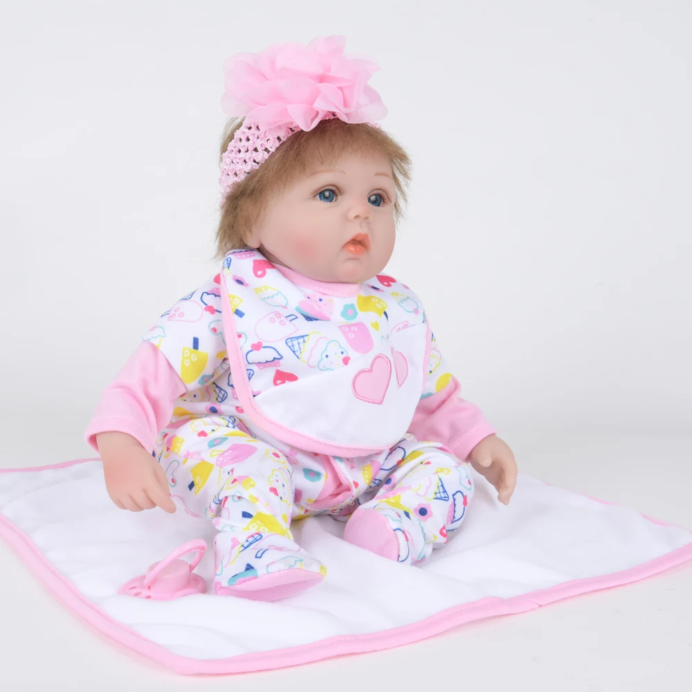 45 см хит продаж Bebe Reborn Baby Doll 18 дюймов милый мягкий силиконовый материал