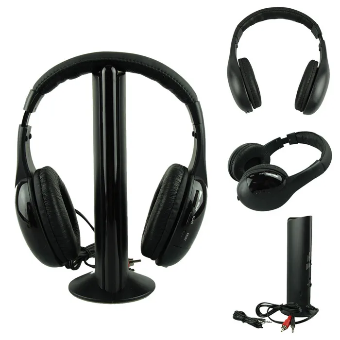 Беспроводные наушники 5 в 1 Casque Audio Sans Fil Ecouteur Hi-Fi радио FM ТВ MP3 MP4 для iphone планшетов