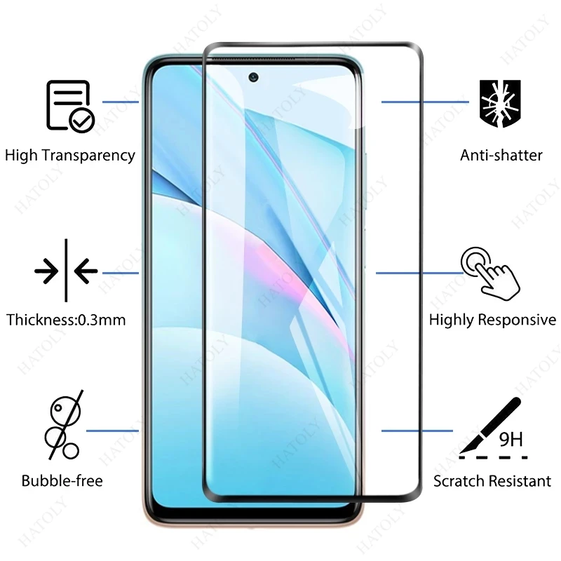 2pcs for xiaomi mi 10t lite glass tempered glass for xiaomi mi 10t lite 5g pro redmi 9a 9c note 9s 9 8 8a screen protector film free global shipping
