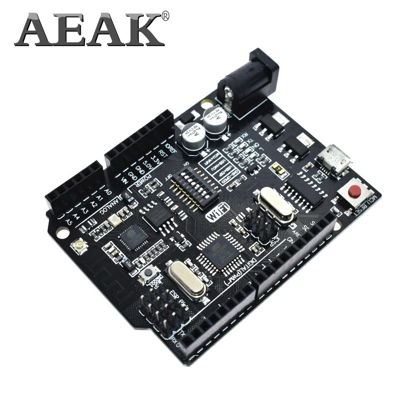 AEAK UNO R3+ WiFi ATmega328P+ ESP8266(32 Мб памяти) USB-TTL CH340G для Arduino Uno NodeMCU WeMos ESP8266 новое поступление