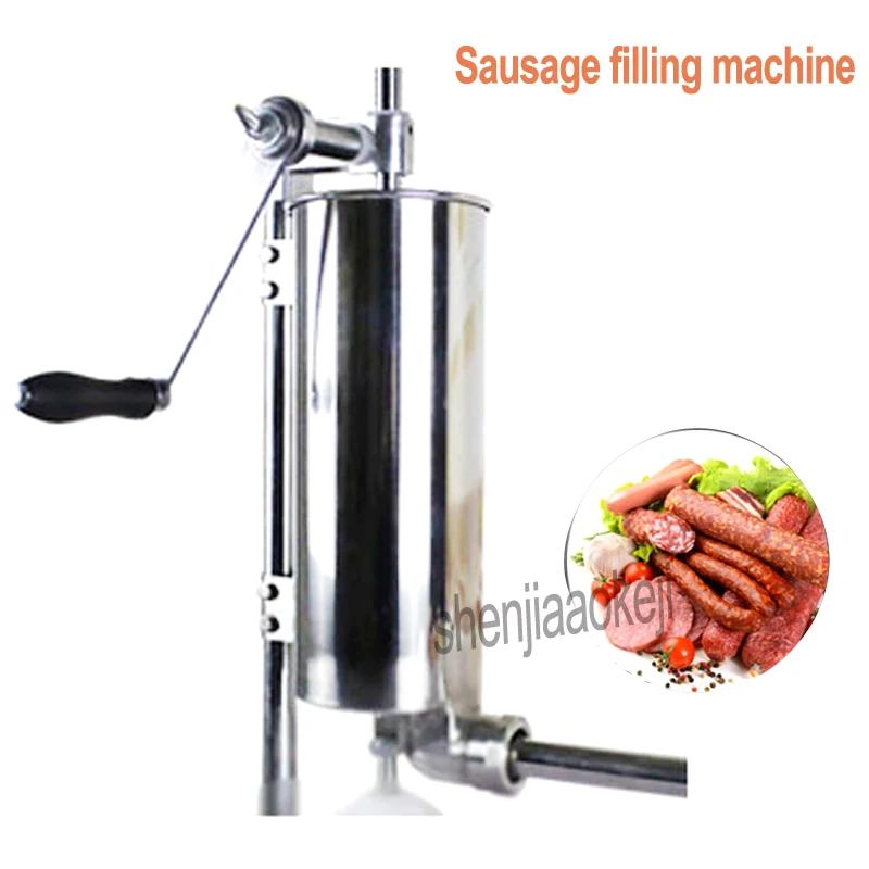 

New Household Stainless Steel Vertical Sausage Stuffer Manual sausage making machine 4L Commercial Sausage filler 1PC