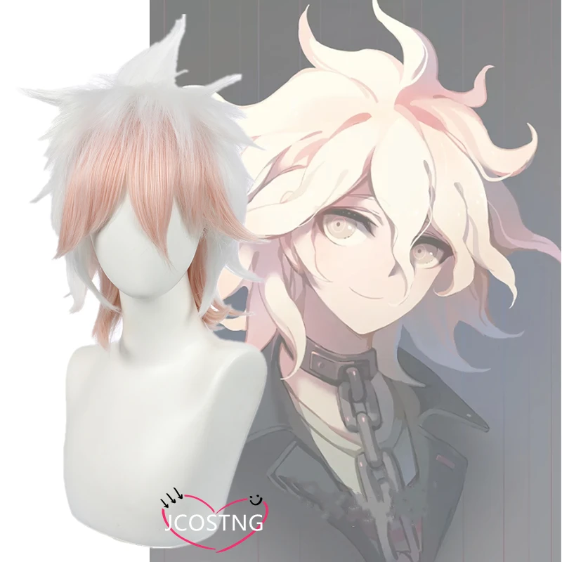 Парик для косплея Komaeda Nagito из аниме данганронпа термостойкие синтетические