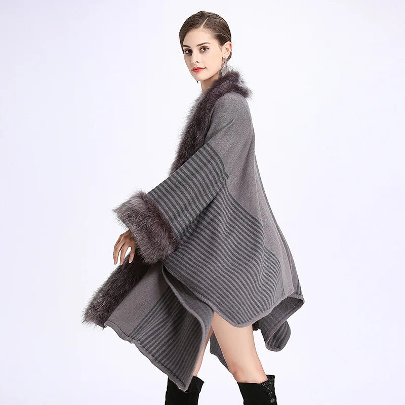Зима осень шаль искусственный кашемир теплое толстое пальто 2019 один размер пончо
