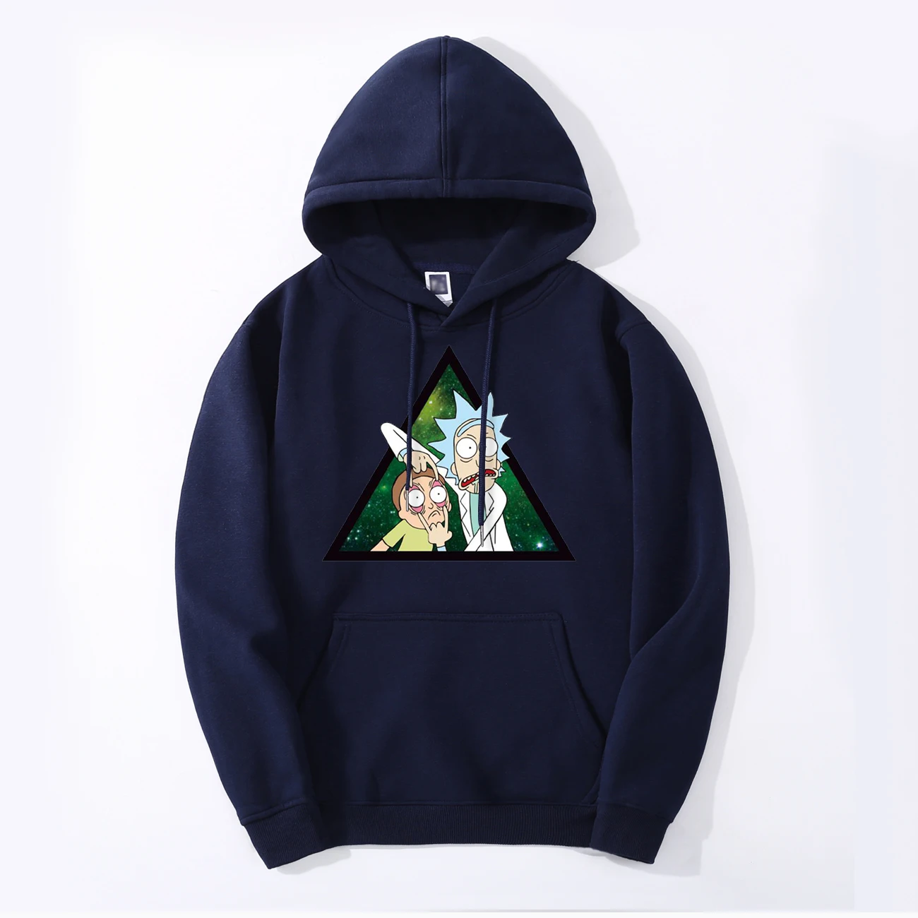Dark Blue Толстовки с принтом Рика и Морти, мужские новые модные куртки, аниме Харадзюку, худи, повседневный осенний нагреватель с капюшоном, модный спортивный костюм для фитнеса - Цвет: Dark Blue