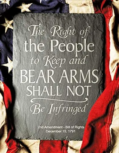 

Desperate The Right of The People to Keep and Bear Arms 2 nd Amendment Tin Collectible Sign Ephemera Gift