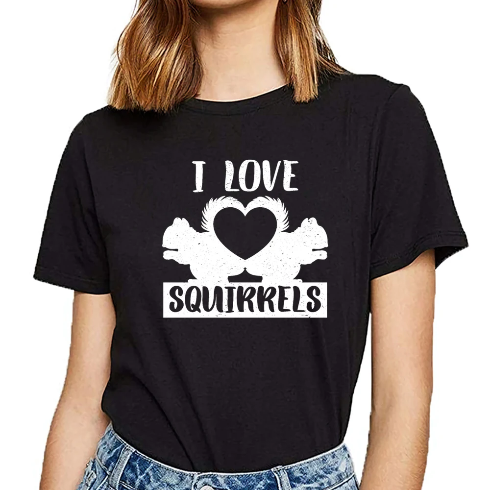 Топы Футболка Для женщин круассан белка восхождение дерево Цитата Забавный