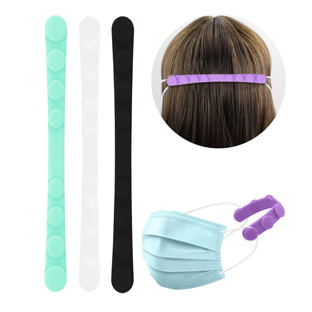3PCS Silicone Third Gear Adjustable Anti-slip Mask Ear Grips Extension Hook Face Masks Buckle Holder Accessories Protection | Дом и сад