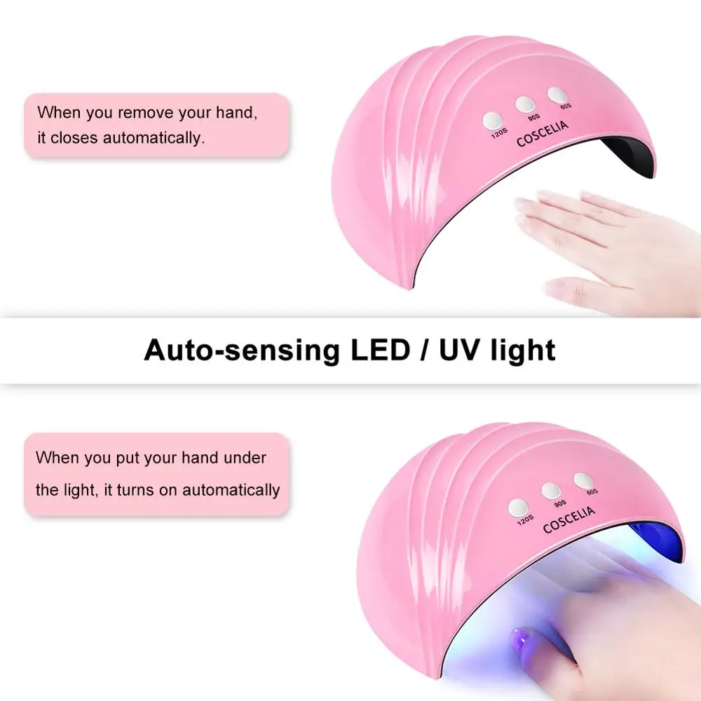 Сушилка для ногтей УФ светодиодный светильник 24 Вт 12 USB всех типов отверждения