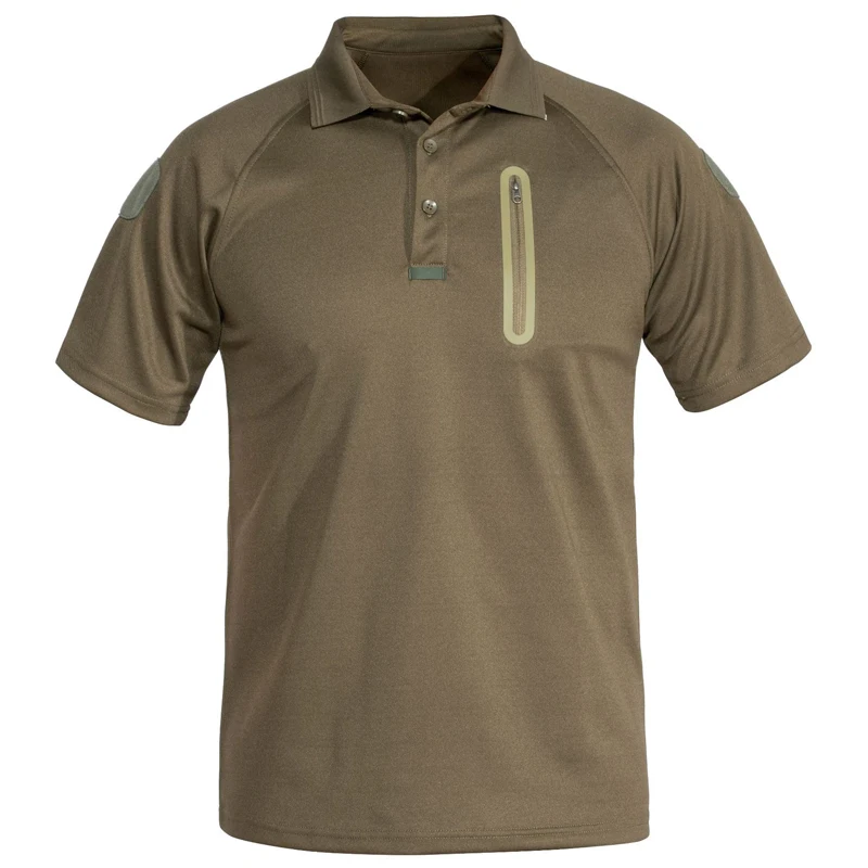 

Hot Outdoor TacticalIce Rock Breathable T-Shirt Men's Moisture-Absorbing Quick-Dry Casual Lapel Short-Sleeved Stretch Polo Shirt