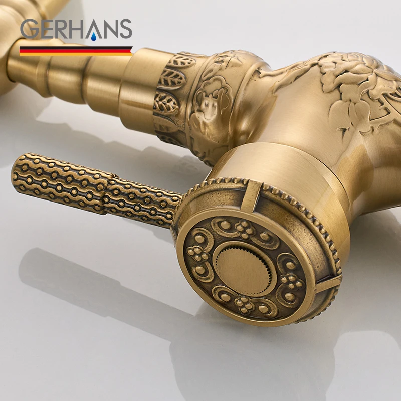 GERHANS Faucet K11018 Смеситель для умывальника с гайкой Цвет: Античная бронза|Смесители
