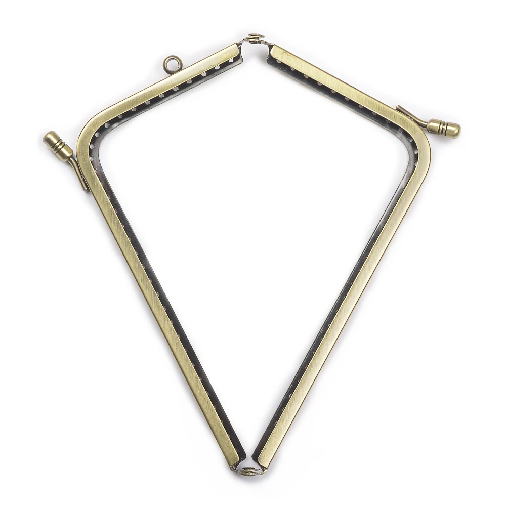 15.5*8.5cm Metal Purse Frame Handle for Clutch Bag Handbag Accessories Making Kiss Clasp Lock Antique Bronze Tone Bags Hardware