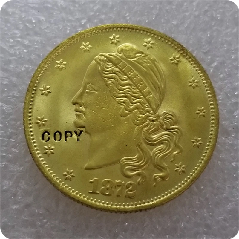 1872 $10 Amazonian десять долларов золото копия монет | Дом и сад