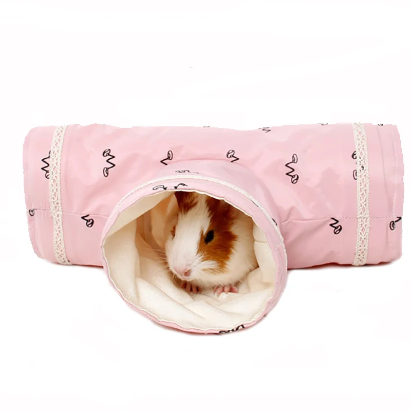 

Warm Pet Hamster Cage Bed Toy Guinea Pig Tunnel Tube Chinchilla Hedgehogs Dutch Rats Cage Accessories Supplie Bearded Dragon Bed
