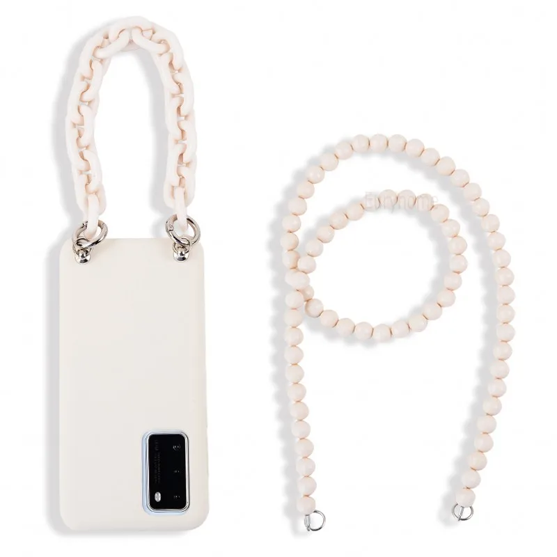 

Crossbody Phone Case For Oneplus 9 Pro 8 8T 7 7T Pro 6 6T One Plus Nord Necklace Strap Lanyard Soft Liquid Silicone Cover