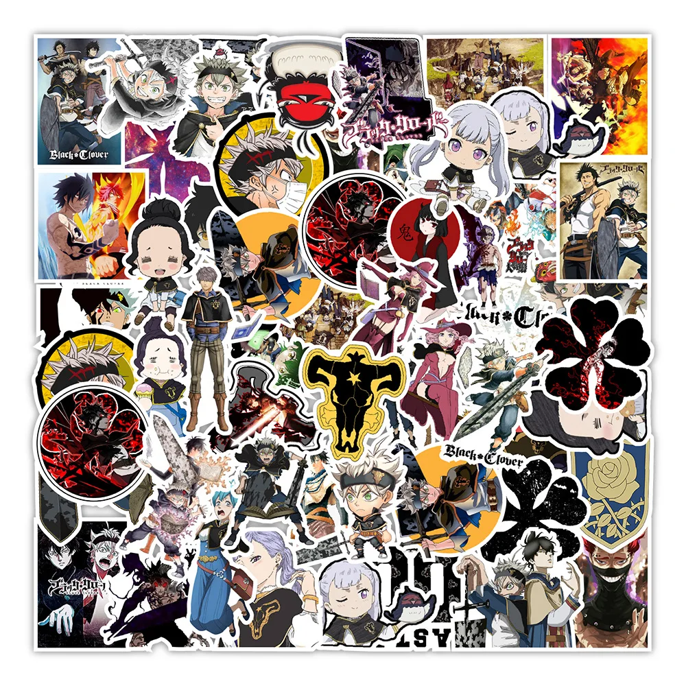 

10 / 30 / 50pcs Japanese Animation Black Clover Graffiti Sticker DIY Luggage Guitar Star Animation Sticker Waterproof Wholesale