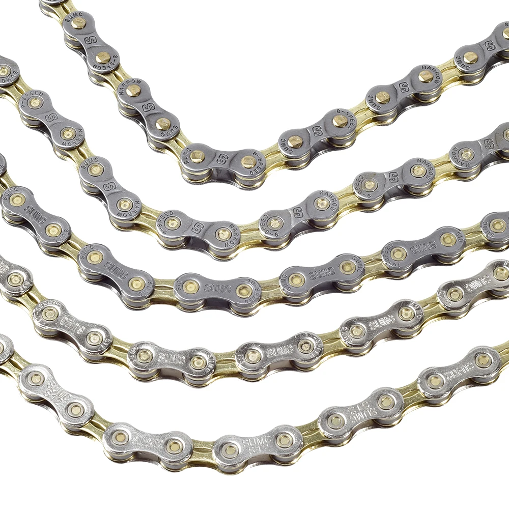 SUMC mountain bike shift chain 8 9 10 11 12-speed hollow ultra-light silver with missing road bicycle | Спорт и развлечения