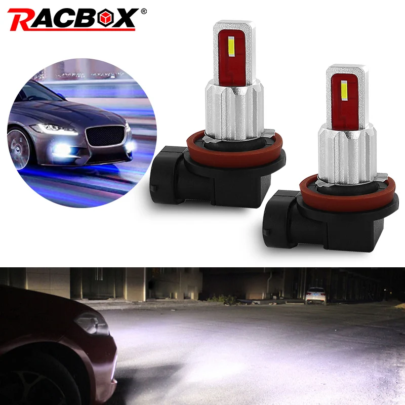 Racbox 2 шт. H1 H7 H8 H11 HB3 9005 HB4 9006 Автомобильный светодиодный противотуманный светильник